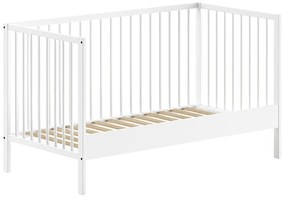 Бяло детско креватче 70x140 cm от масивен бор DINO – Vipack