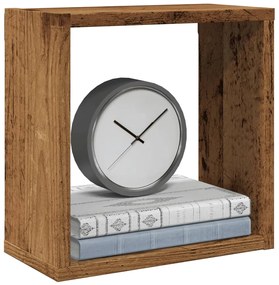 856577 vidaXL Стенни кубични рафтове, 4 бр, старо дърво, 30x15x30 см