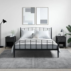 Sonata H Нощни шкафчета 2 бр черни 40x42x50 см инженерно дърво