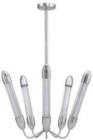 Стоманено висящо осветително тяло в сребрист цвят със стъклен абажур ø 69 cm Lemon Squeeze – UMAGE