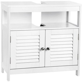 Бял шкаф за баня EIKE