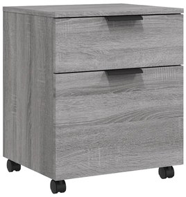 817136 vidaXL Мобилен архивен шкаф с сив сонома 45x38x54 см инженерно дърво