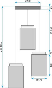 Пендел  APP1811-3CPR Frosted Grey