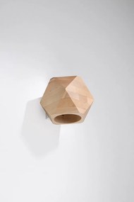 Стенна лампа от масивна дървесина в естествен цвят Vige – Sollux