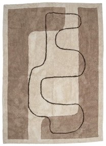 Кафяво-бежов памучен килим 150x215 cm Bet – Bloomingville