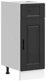 853938 vidaXL Кухненски шкаф Porto, черен, инженерно дърво