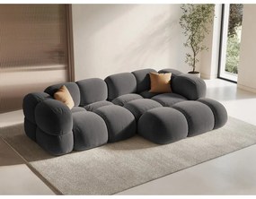 Сив кадифен ъглов диван (десен ъгъл) Loretto – Cosmopolitan Design