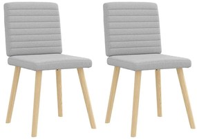 4101183 vidaXL Трапезни столове 2 бр Cloud сив плат