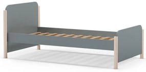 Детско легло сиво-зелено 90x190 cm от масивен бор с включена подматрачна рамка Enola – Marckeric