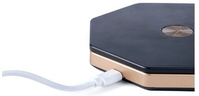 Черна светлинна декорация с USB ø 12 cm Twist Hexagon – Gingko