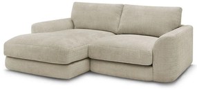 Бежов шенилов ъглов диван (ляв ъгъл) Leonore – Bobochic Paris