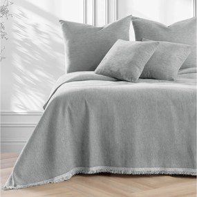 Светлосиво покривало за легло от шенил 220x240 cm Talo – Filumi
