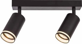 Линеен спот за таван KING, черен, 2хGU10