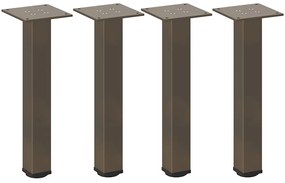 4012451 vidaXL Крака за масичка за кафе, 4 бр., естествена стомана, 30-32 см, стомана