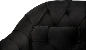 Черен кадифен диван 130 cm Budapest – Mauro Ferretti