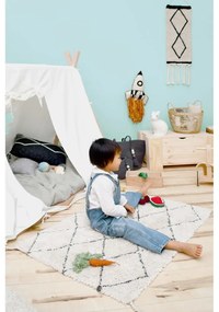 Кремав ръчно изработен памучен килим подходящ за пране 70x100 cm Mini Bereber – Lorena Canals