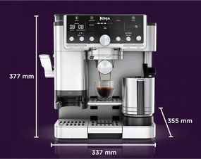Втора ръка: Кафеавтомат 3в1 Ninja Luxe Café Pro ES701EU, 1650W, 15 bar, 250 г, 2 л, Barista Assist, 5 настройки пяна, 9 вида еспресо, Инокс