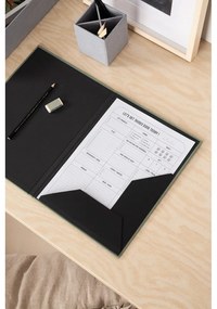 Зелен картонен органайзер Paulina Canvas Paper Laminate A5 – Bigso