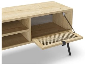 Масичка за телевизор с дъбов декор в естествен цвят 140x51 cm Ecrin - Marckeric