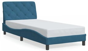 3207891 vidaXL Рамка за легло с табла, синя, 80x200 см, кадифе