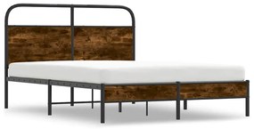 4100357 vidaXL Рамка за легло без матрак 140x200 см опушен дъб инженерно дърво