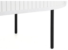 Бяла масичка за кафе от декор от дъб 60x120 cm Nola – Unique Furniture