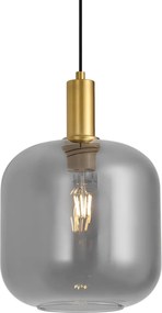 Design hanglamp messing met smoke glas voor railsysteem 1-fase - Iconic Zuzanna