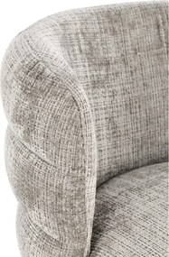 Сив тапициран трапезен стол Ilma – Bizzotto