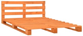 285271 vidaXL Палетна рамка за легло, кафява, бор масив, 120х200 см