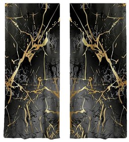 Завеси в черно и златно в комплект от 2 броя 140x260 cm - Mila Home