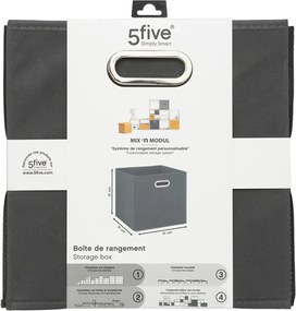 Кутия за съхранение 5five Mix & Modul, Меланж, 31x31 cm - Светлосив