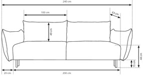 Разтегателен диван Laurie-Anthraki