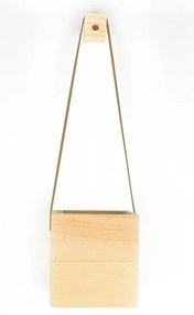 Кафява саксия от елхово дърво Colgante, 17 x 62 cm - Surdic