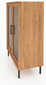 Витрина от дъбова дървесина в естествен цвят 97x125 cm Abies - The Beds