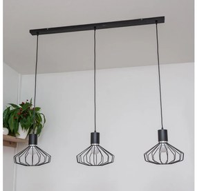 Полилей на кабел SOLANO 3xE27/15W/230V черен/лъскав хром