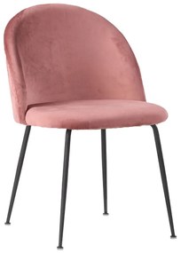 Комплект от 2 стола за хранене от розово кадифе Geneve - House Nordic