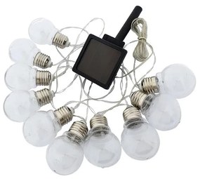 LED соларен гирлянд 10xLED/1,2V 2м 300mAh IP44 топла бяла светлина