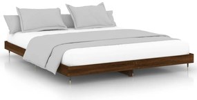 832156 vidaXL Рамка за легло без матрак кафяв дъб 120x200 см инженерно дърво