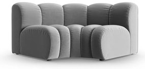 Светлосив кадифен модул за диван (променлив) Lupine – Micadoni