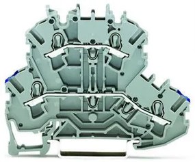 Wago Редова клема СИВА 2.5мм2 2 реда N/L БЕЗВИНТОВА серия TOPJOB® S - 2002-2202