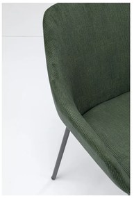 Комплект от 2 зелени кадифени стола с подлакътници Avignon - Kare Design