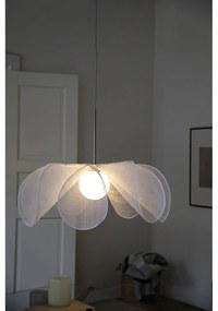 Бяло висящо осветително тяло със стъклен абажур ø 75 cm Styrka – Markslöjd