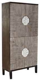 Шкаф DKD Home Decor Ела Тъмно сив Дървен MDF Светло кафяв (86 x 41 x 181 cm)