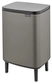 Кош за боклук Brabantia Bo Small Hi 1006648, 12 л, Плавно и безшумно отваряне, Сив