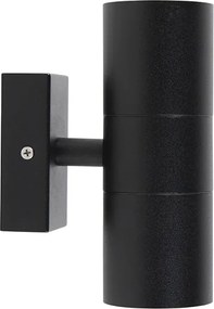 Външна стенна лампа черна 2-светлина IP44 - Duo