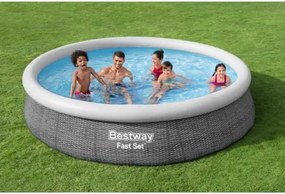 Bestway - Басейн с надуваем ринг и помпа 366 x 76cm 57445