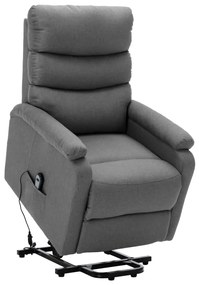 321236 vidaXL Изправящ стол, светлосив, текстил