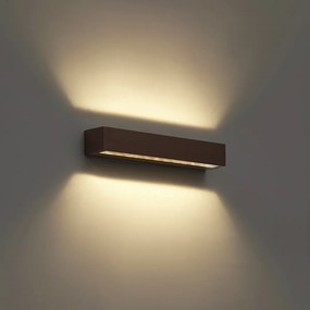 Индустриална външна стенна лампа ръждивокафява 38 см вкл. LED IP65 - Hannah