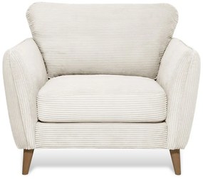 Бяло кресло от рипсено кадифе Paris – Scandic