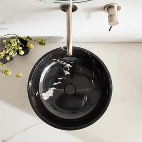 Мрамор мивка Fossil -Черен-Диаметър 45 см.